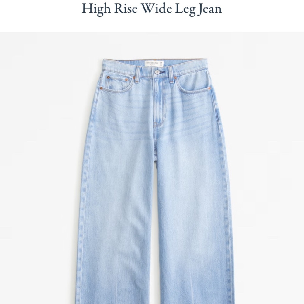 NWOT abercrombie high rise wide leg jeans (long)